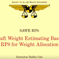 RP A-8 Aircraft Weight Estimating and SAWE RP8 - Recorded Training