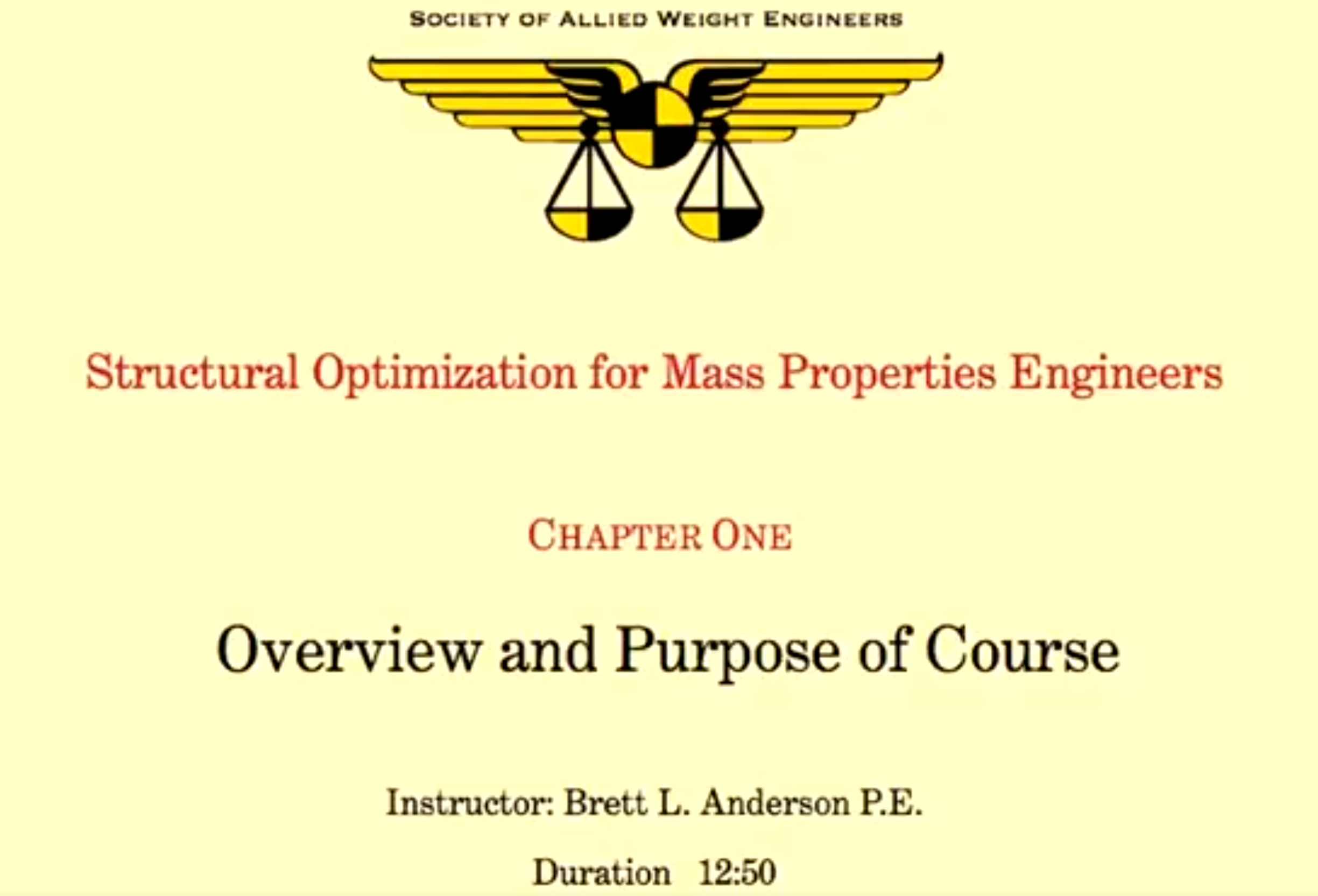 Structural Optimization for Mass Properties Engineers - Recorded Training